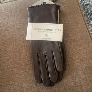 Fownes Brothers Suede Leather Gloves with Faux Fur Lining